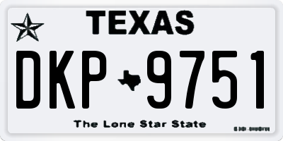 TX license plate DKP9751