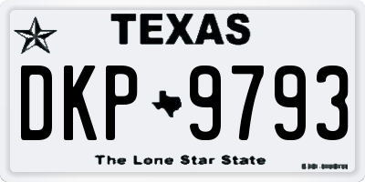 TX license plate DKP9793