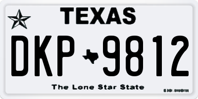 TX license plate DKP9812