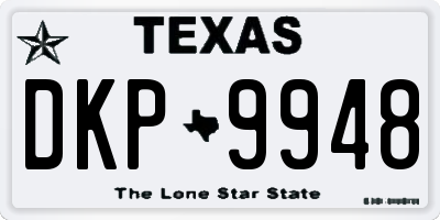 TX license plate DKP9948