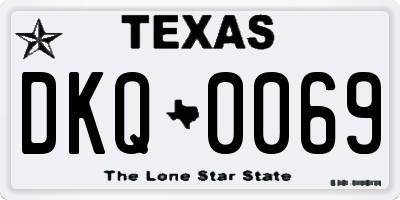 TX license plate DKQ0069