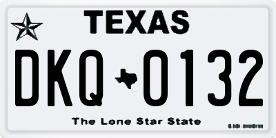 TX license plate DKQ0132