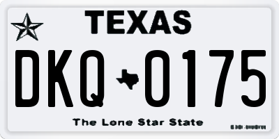 TX license plate DKQ0175
