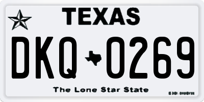 TX license plate DKQ0269