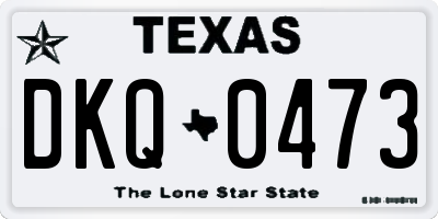 TX license plate DKQ0473