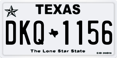 TX license plate DKQ1156