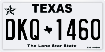 TX license plate DKQ1460