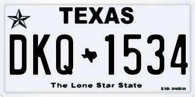 TX license plate DKQ1534