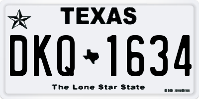 TX license plate DKQ1634
