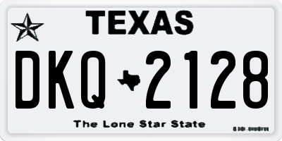 TX license plate DKQ2128