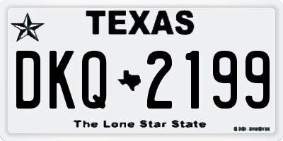 TX license plate DKQ2199