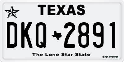 TX license plate DKQ2891