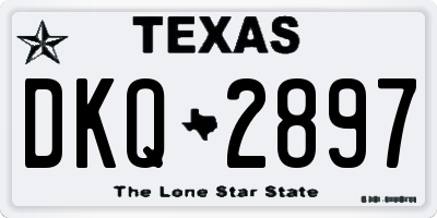 TX license plate DKQ2897
