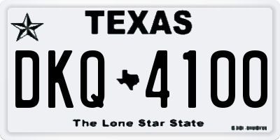 TX license plate DKQ4100