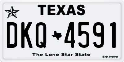 TX license plate DKQ4591