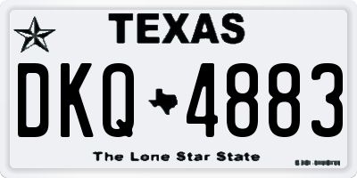 TX license plate DKQ4883