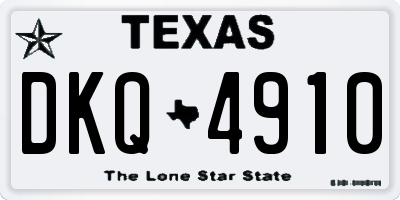 TX license plate DKQ4910
