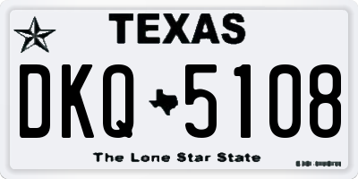 TX license plate DKQ5108