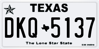 TX license plate DKQ5137