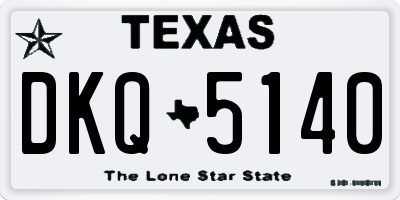 TX license plate DKQ5140