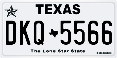 TX license plate DKQ5566