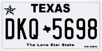 TX license plate DKQ5698