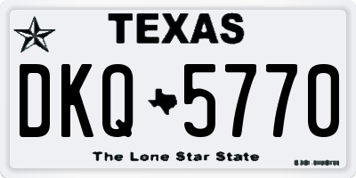TX license plate DKQ5770
