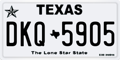 TX license plate DKQ5905