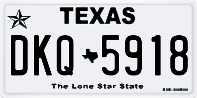 TX license plate DKQ5918