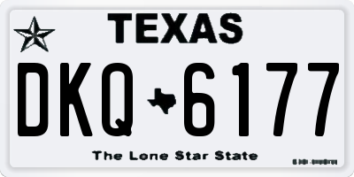 TX license plate DKQ6177