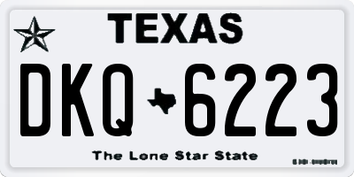 TX license plate DKQ6223