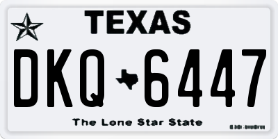 TX license plate DKQ6447