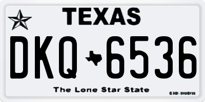 TX license plate DKQ6536