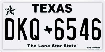 TX license plate DKQ6546