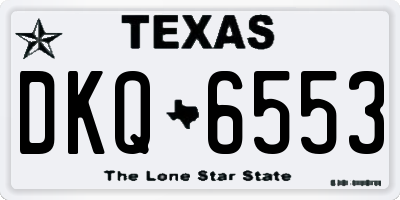 TX license plate DKQ6553