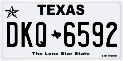 TX license plate DKQ6592