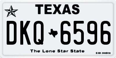 TX license plate DKQ6596