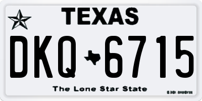 TX license plate DKQ6715