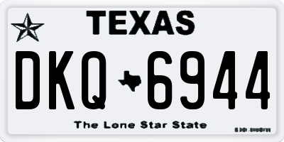 TX license plate DKQ6944