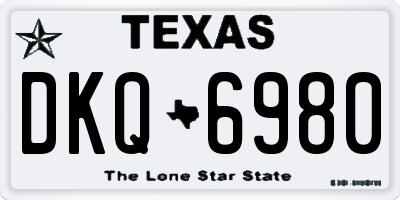 TX license plate DKQ6980