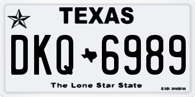 TX license plate DKQ6989