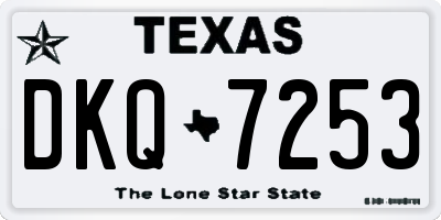 TX license plate DKQ7253