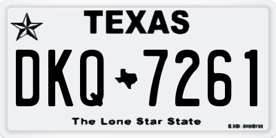TX license plate DKQ7261