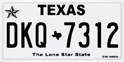 TX license plate DKQ7312