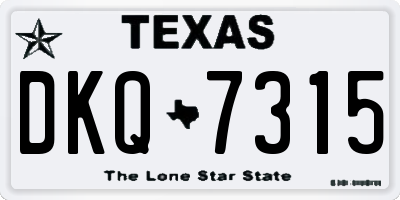 TX license plate DKQ7315