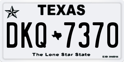TX license plate DKQ7370