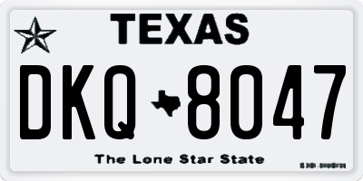 TX license plate DKQ8047