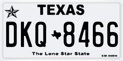 TX license plate DKQ8466
