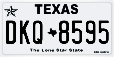 TX license plate DKQ8595