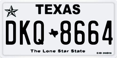 TX license plate DKQ8664
